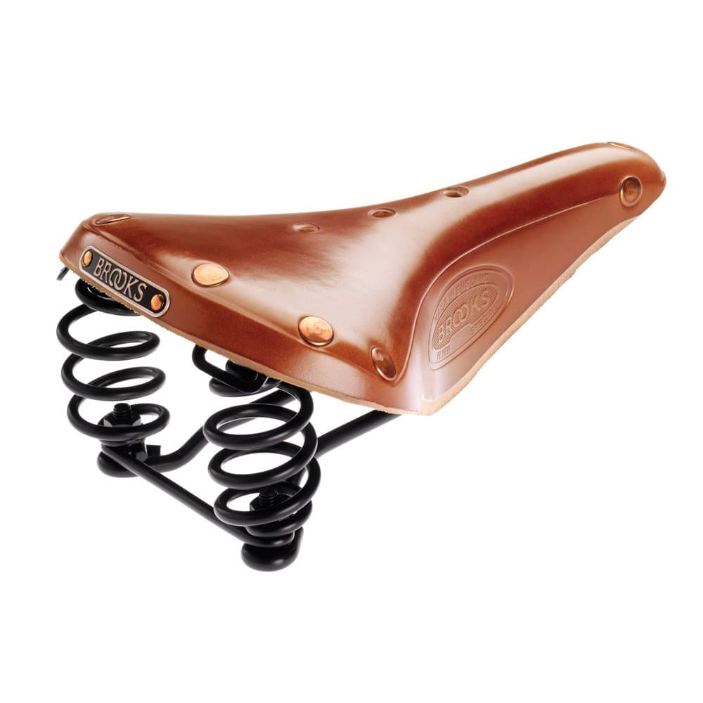 Brooks Flyer Special Leather Saddle Flyer Special Traditional Model B17 Spring Included Copper Rivet Design