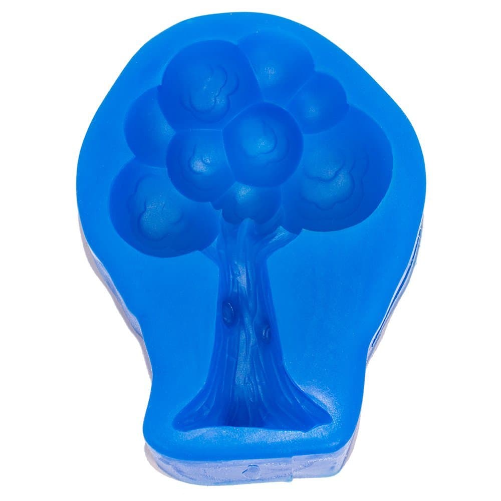 First Impression Molds Cartoon Tree 2 Silicone Cake Decorating Mold, Large, Blue