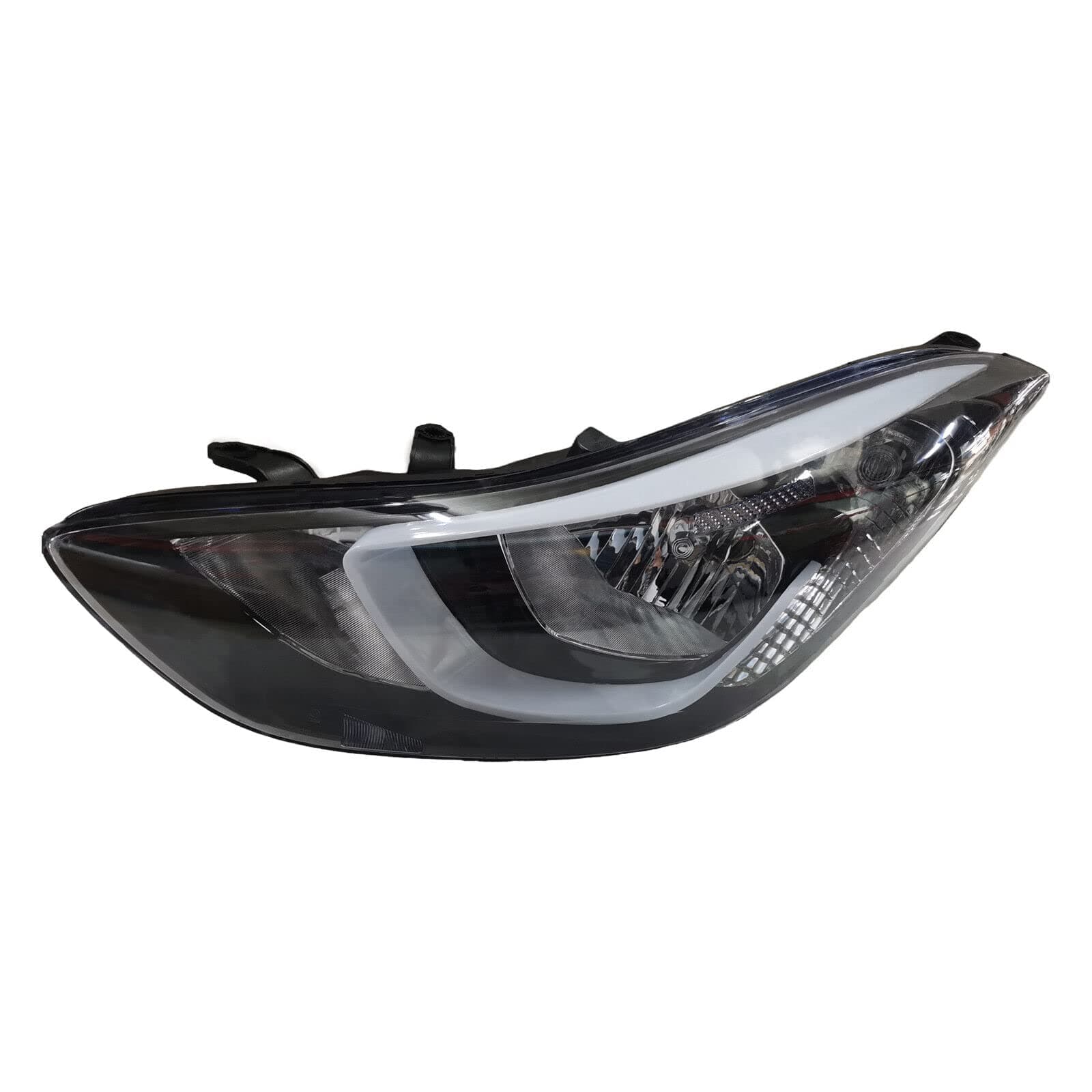 Left Headlight 921023Y500 HY250218 【LED Model】 Headlamp Assembly Front Driver Side For Hyundai Elantra 2014 2015 2016 Black (Left)