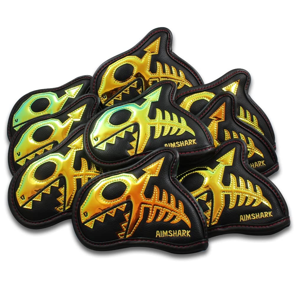 SkullShark Golf Iron Covers/1pcs or 9pcs Set/Golf Head Covers/Golf Club Covers