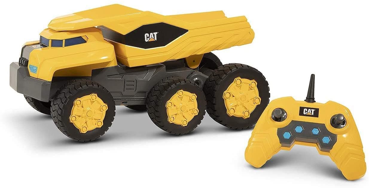 Caterpillar Cat Massive Mover Remote Control Dump Truck Realistic Construction Toy, Yellow, 82440