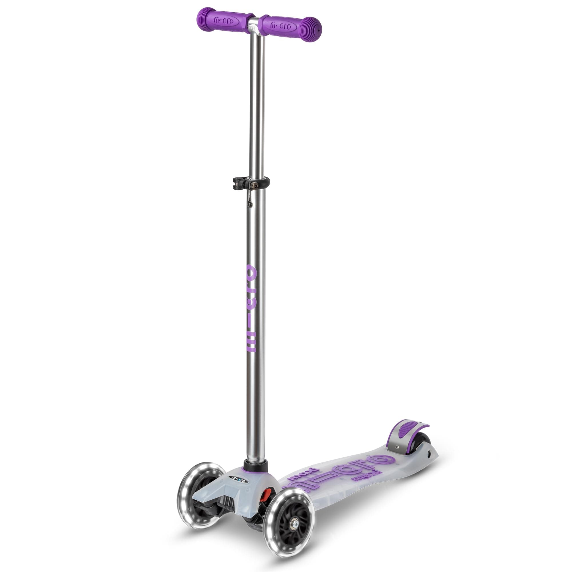 Scooters | Maxi Micro LED Deluxe Children's Scooter | Light Up Wheels | Handlebar Adjustable | 5-12yrs | Boys & Girls