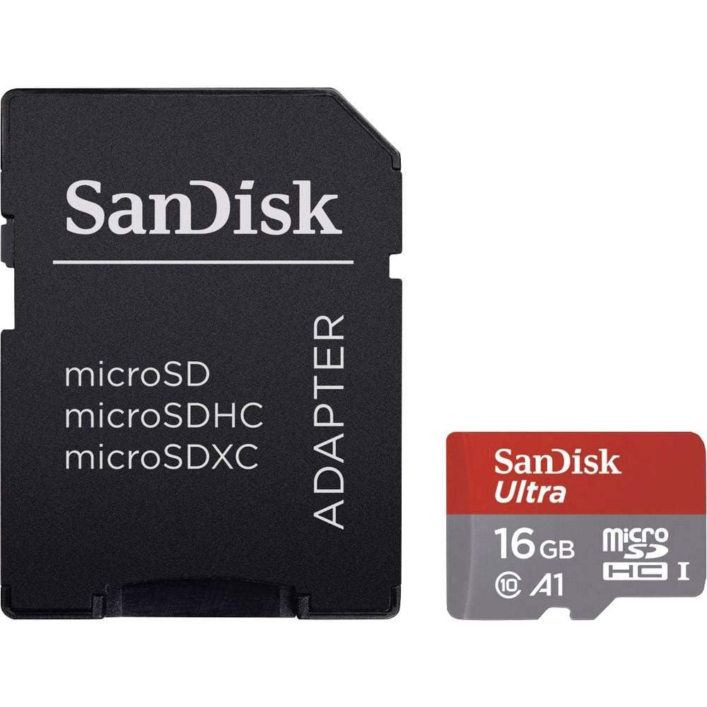 [Older Version] SanDisk 16GB Ultra microSDHC UHS-I Memory Card with Adapter - 98MB/s, C10, U1, Full HD, A1, Micro SD Card - SDSQUAR-016G-GN6MA