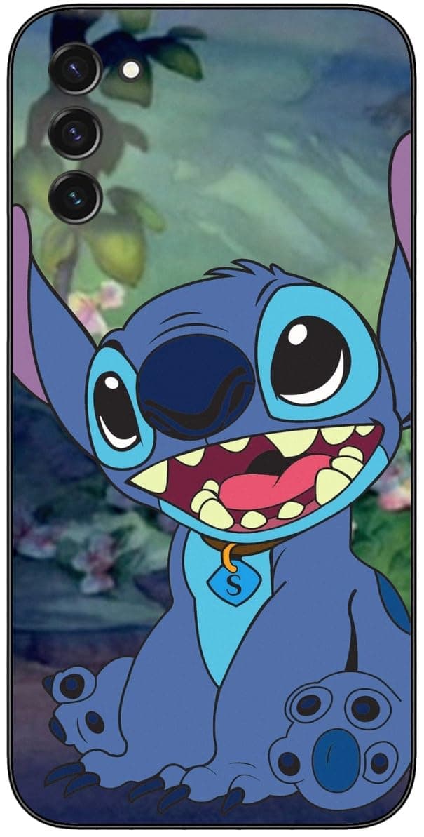 Compatible with Samsung Galaxy S23 Plus Case Cute Stith Cartoon Ohana Lovely 567 Gift Soft TPU Rubber Anti-Slip Shockproof Phone Case Cover Black