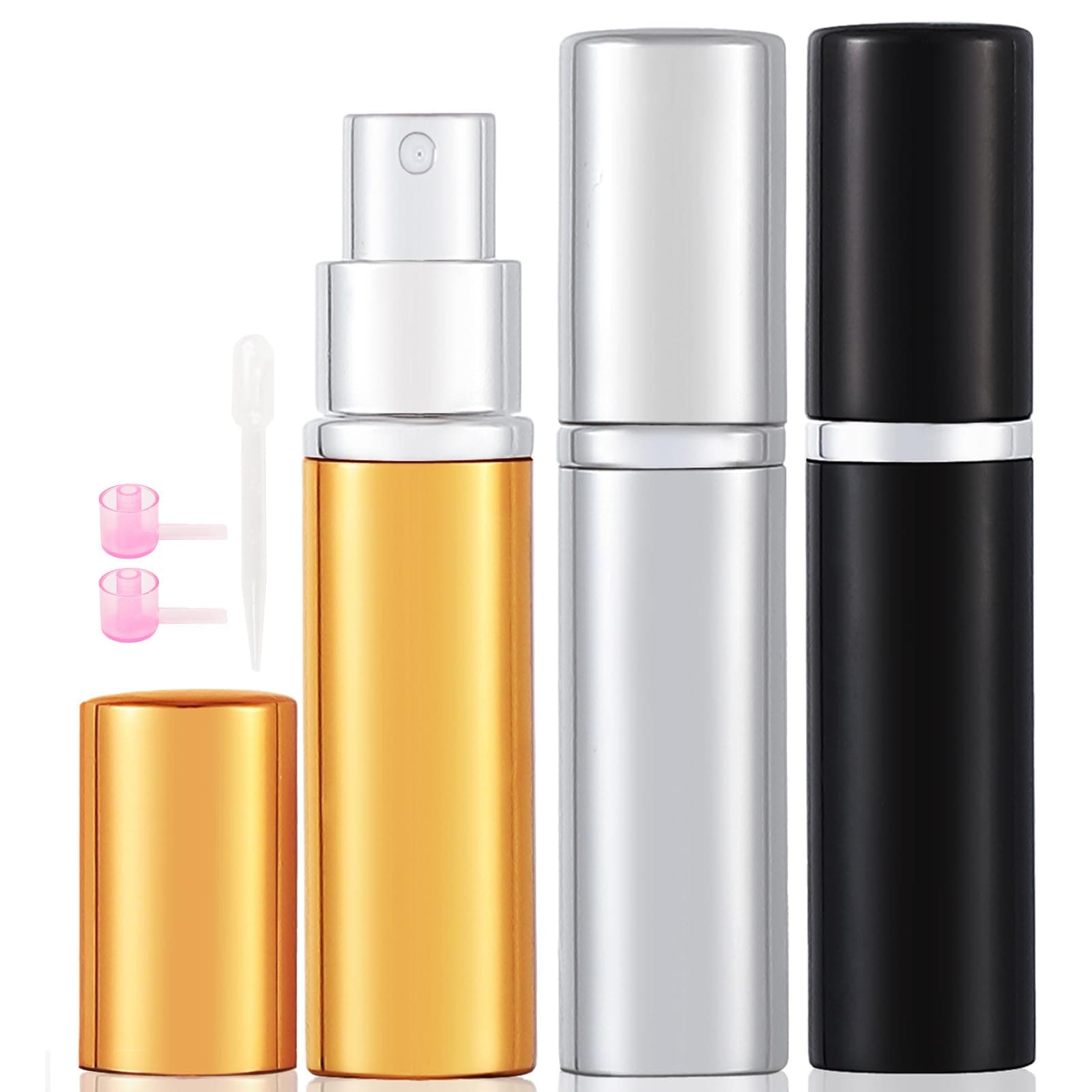10ml Perfume Travel Bottle, 3pcs Perfume Atomiser Refillable, Spray Bottles, Portable for Travel Holiday Women Man