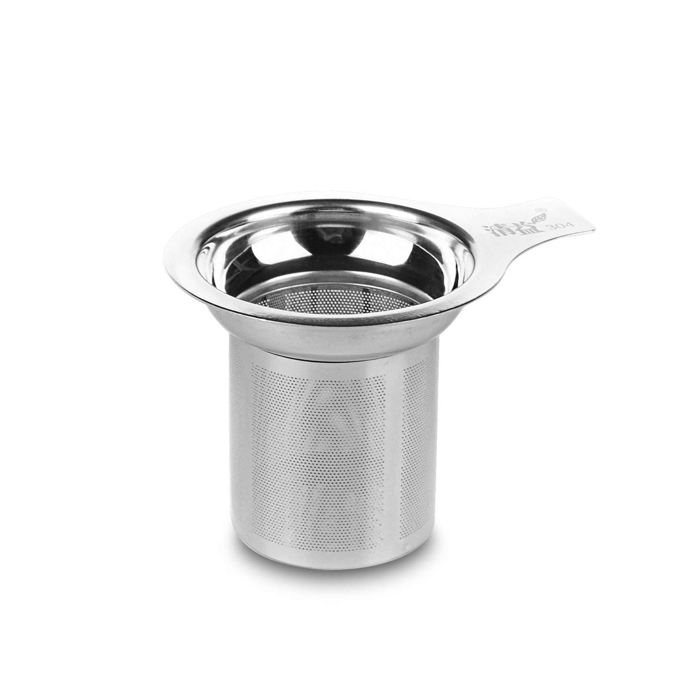 Prettyard 100% Stainless Steel Mesh Tea infuser Mesh Filter with Handle on Side (Silver Color, Pack of 1)