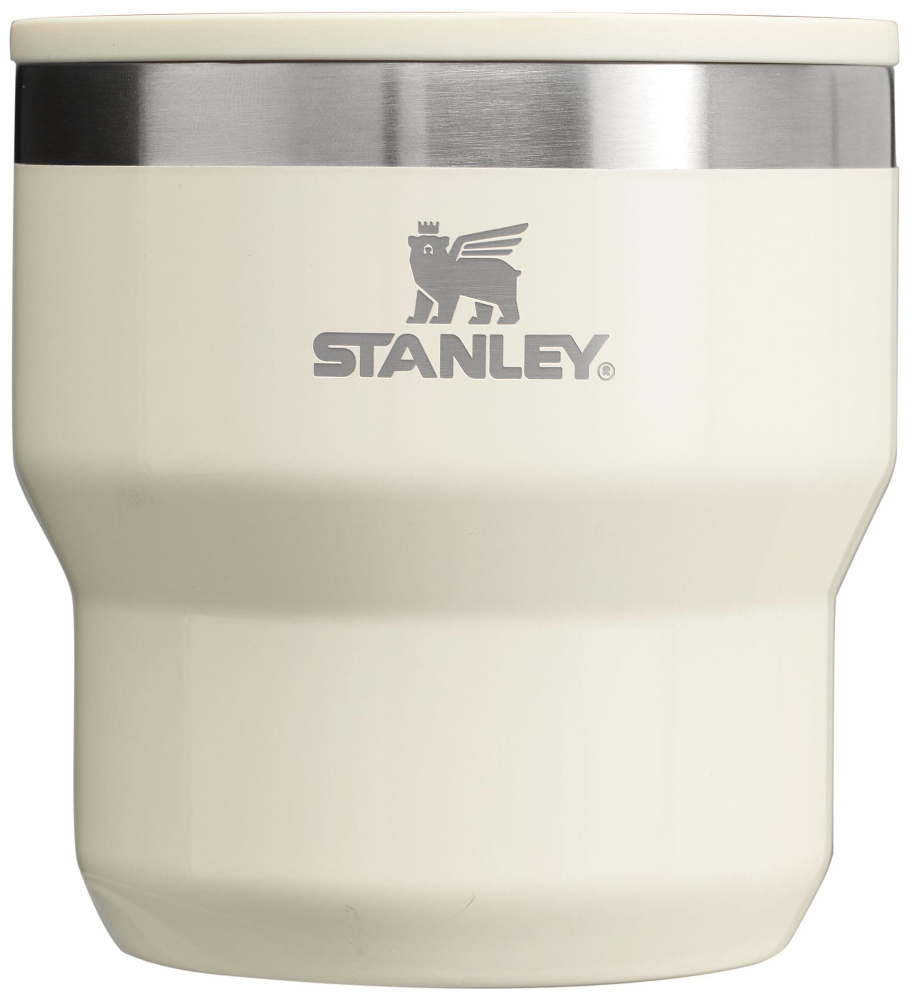 STANLEY Stay-Hot Stacking Camp Cup 10 oz | Press In Drink Through Lid | Cup for Coffee, Tea and Drinks | Insulated Stainless Steel Coffee Mug | BPA-Free | Cream Gloss
