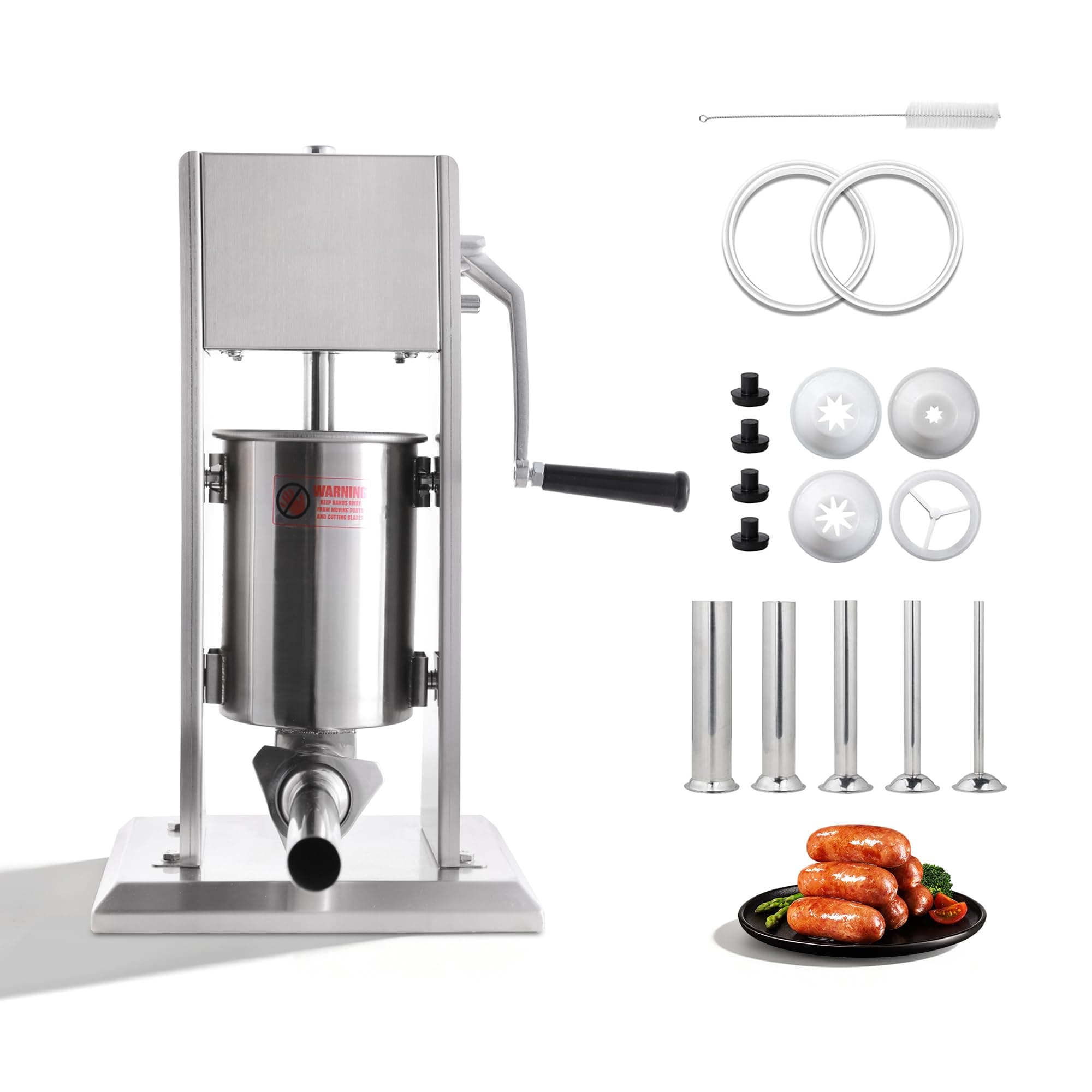 2 in 1 Sausage Stuffer, Vertical Sausage Maker and Spanish Churro Maker Machines with 2 Speed, 7LB/3L