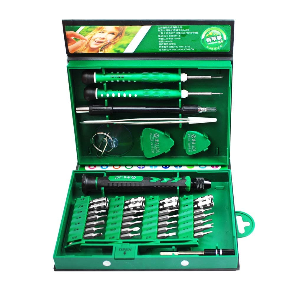 LAOA 38 in 1 Precision Screwdriver Set with 28 Bits Magnetic Repair tool kit,Flexible Shaft,for iPhone, Tablet, Macbook, Computer, Cellphone, PC, Glasses