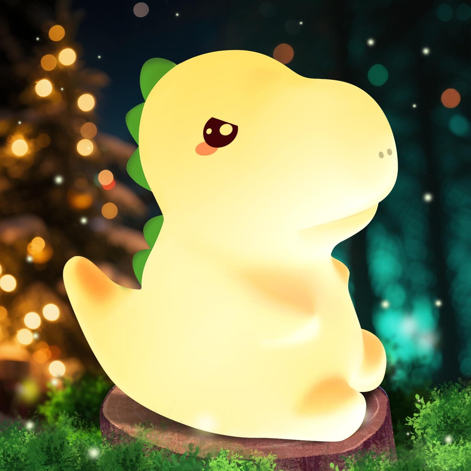 Night Light for Kids, 16 Color Changing Dinosaur Toys for Kids Night Light, Portable Recharge Nightlight for Kid Room, Silicone Baby Toddler Dinosaur Toys for 5 Year Old Boy Gifts Age 3-7