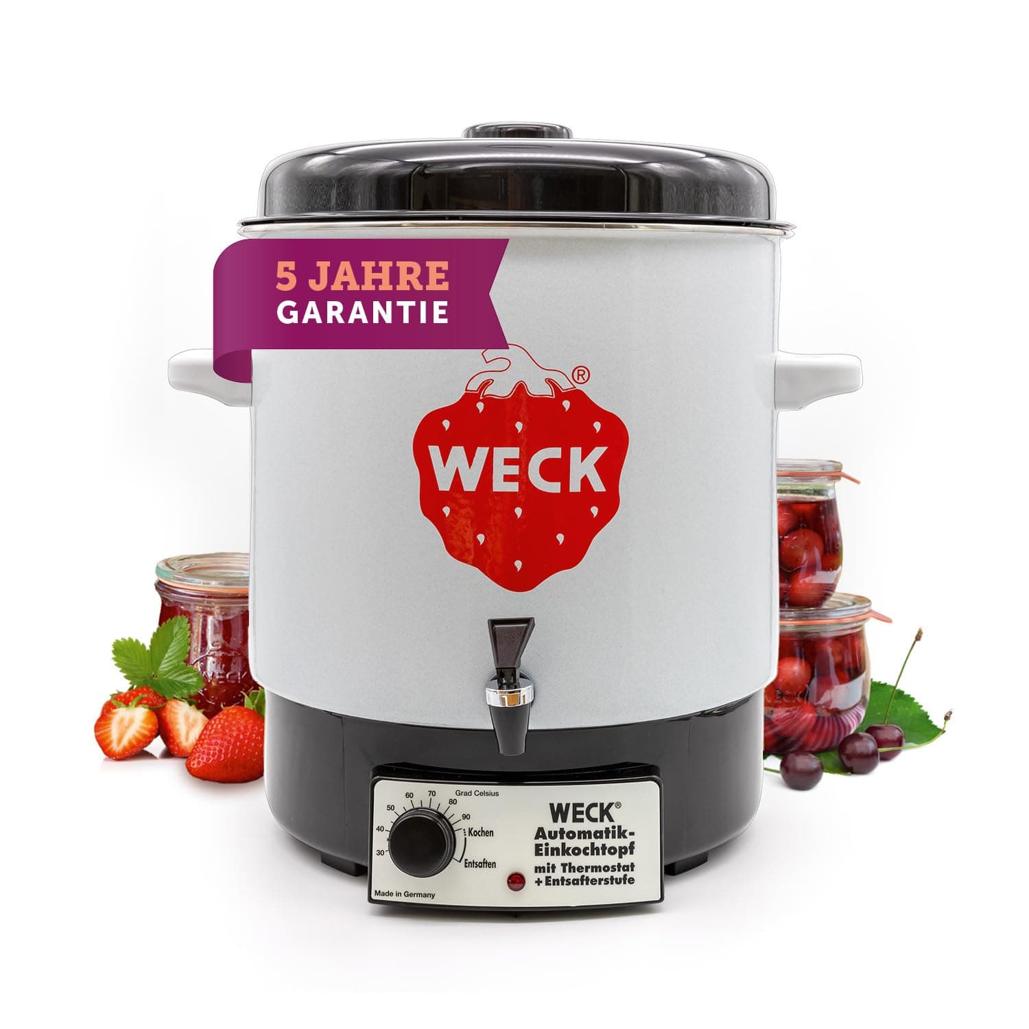 Weck Electric Multi-Cooker, Black/White
