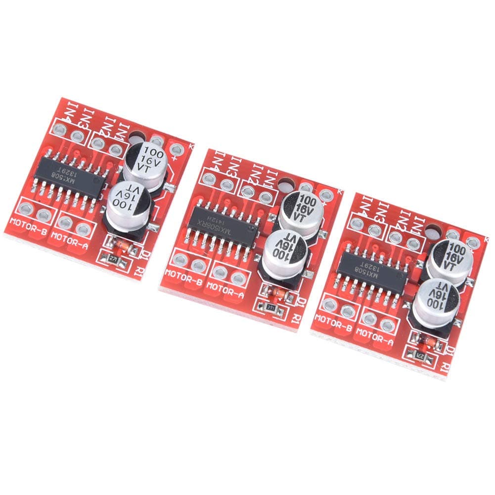Domary Dual H Bridge Motor Driver Module with PWM Speed Regulation for Smart Cars, Toy Cars, and Robots, Compatible with L298N