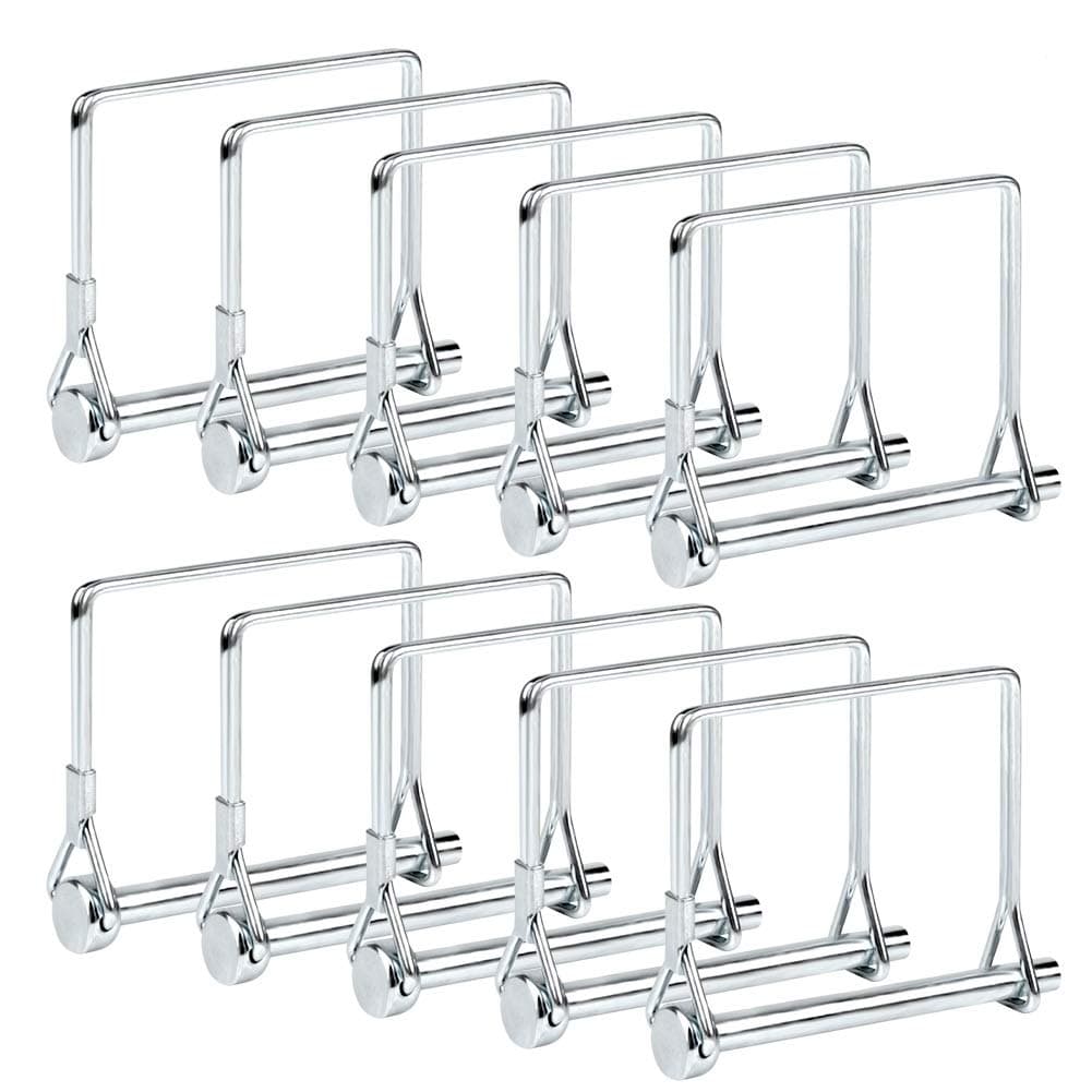 10 PCS Square Pto Pin,Square Shaft Locking Pin,1/4 pin Hitch pin,Safety Coupler Pin 1/4" x 2-3/4"for PTO,Farm,Lawn,Hitches,and Garden