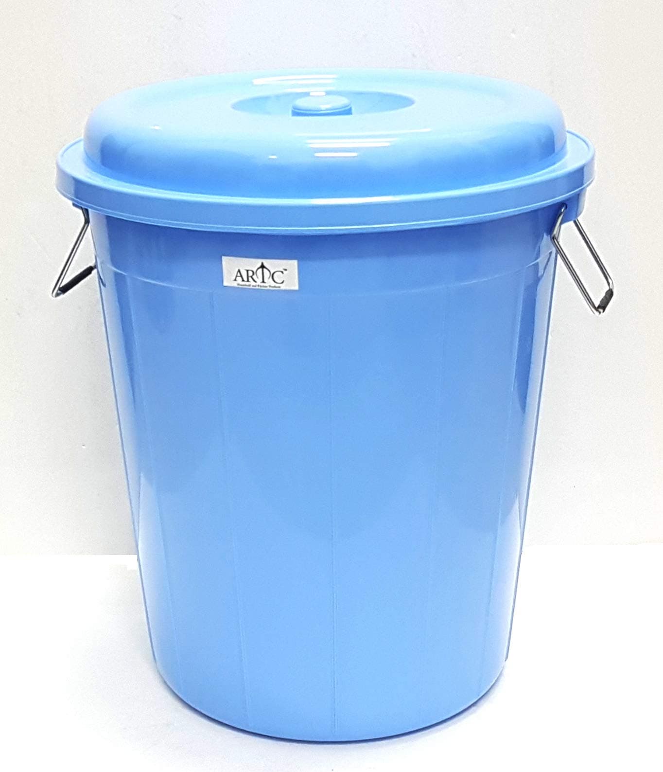 Heavy Duty Plastic Drums with Lid – Large Capacity Storage Barrel – Durable Multi-Purpose Drum (Blue, 32Ltr)