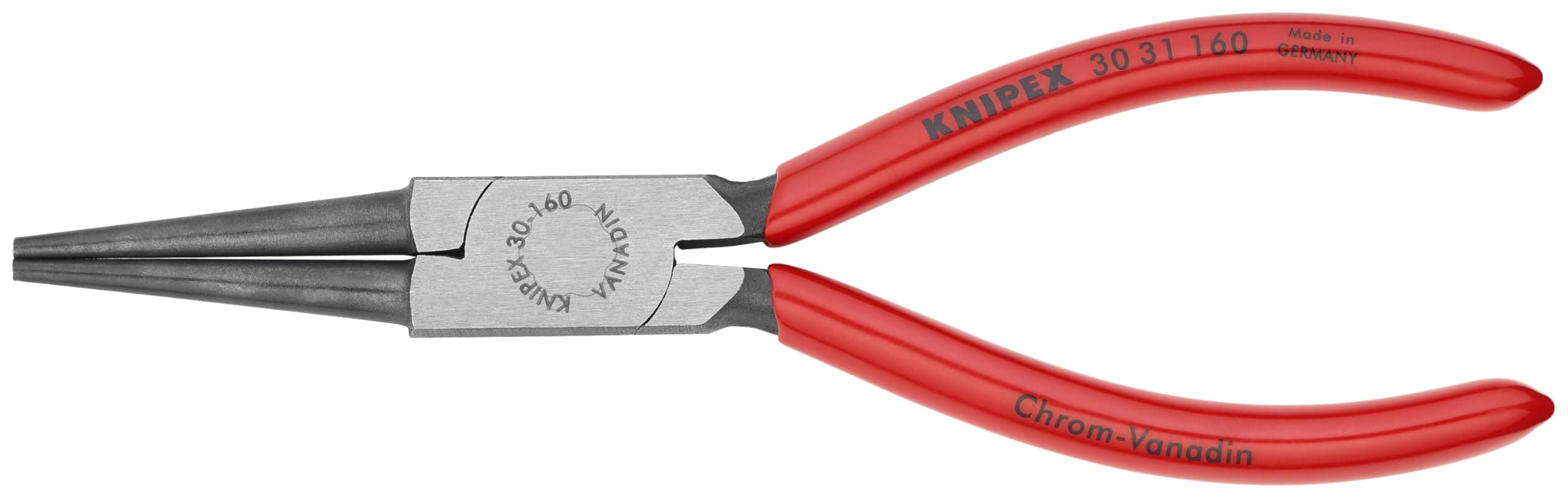 KNIPEX - 30 31 160 Tools - Long Nose Pliers, Round Tips (3031160), 6.25