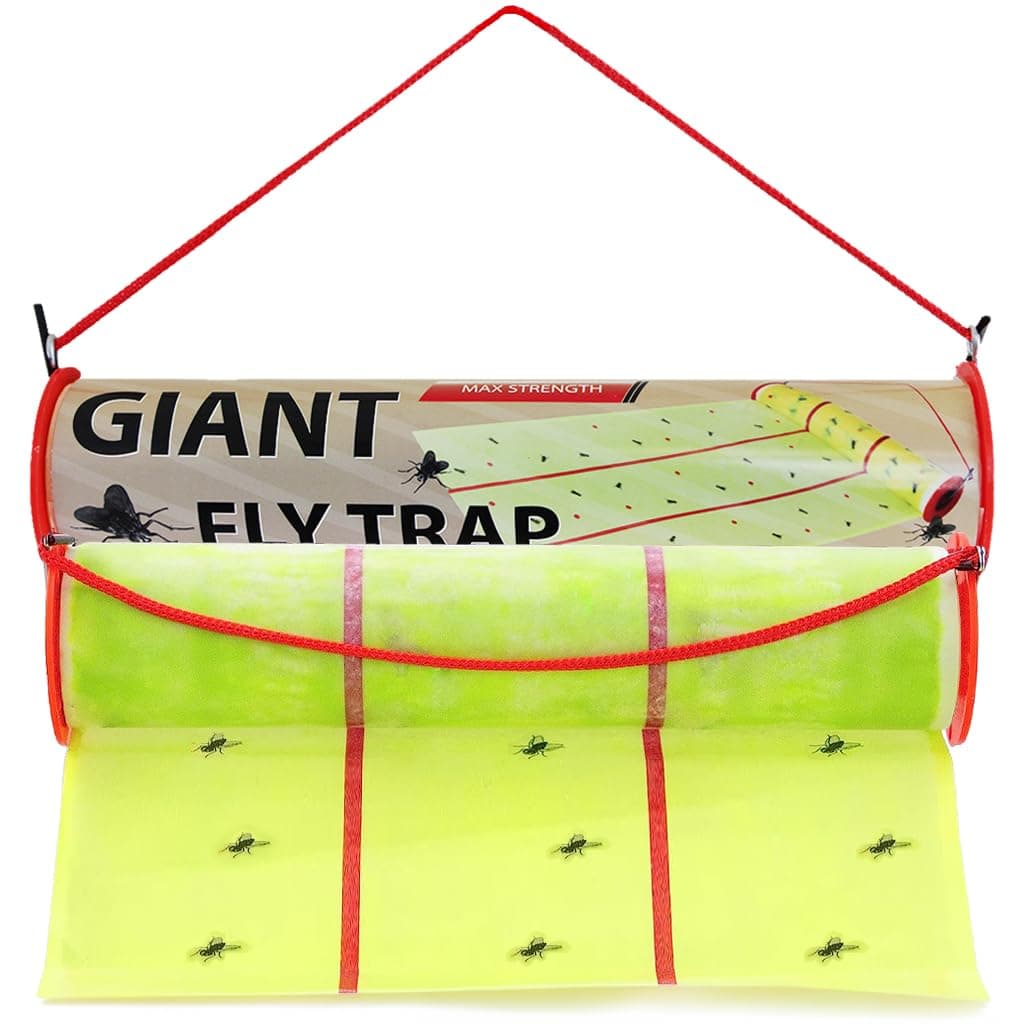 W4W Non Toxic Max Strength Giant Sticky Fly Trap Roll - Pack of 2