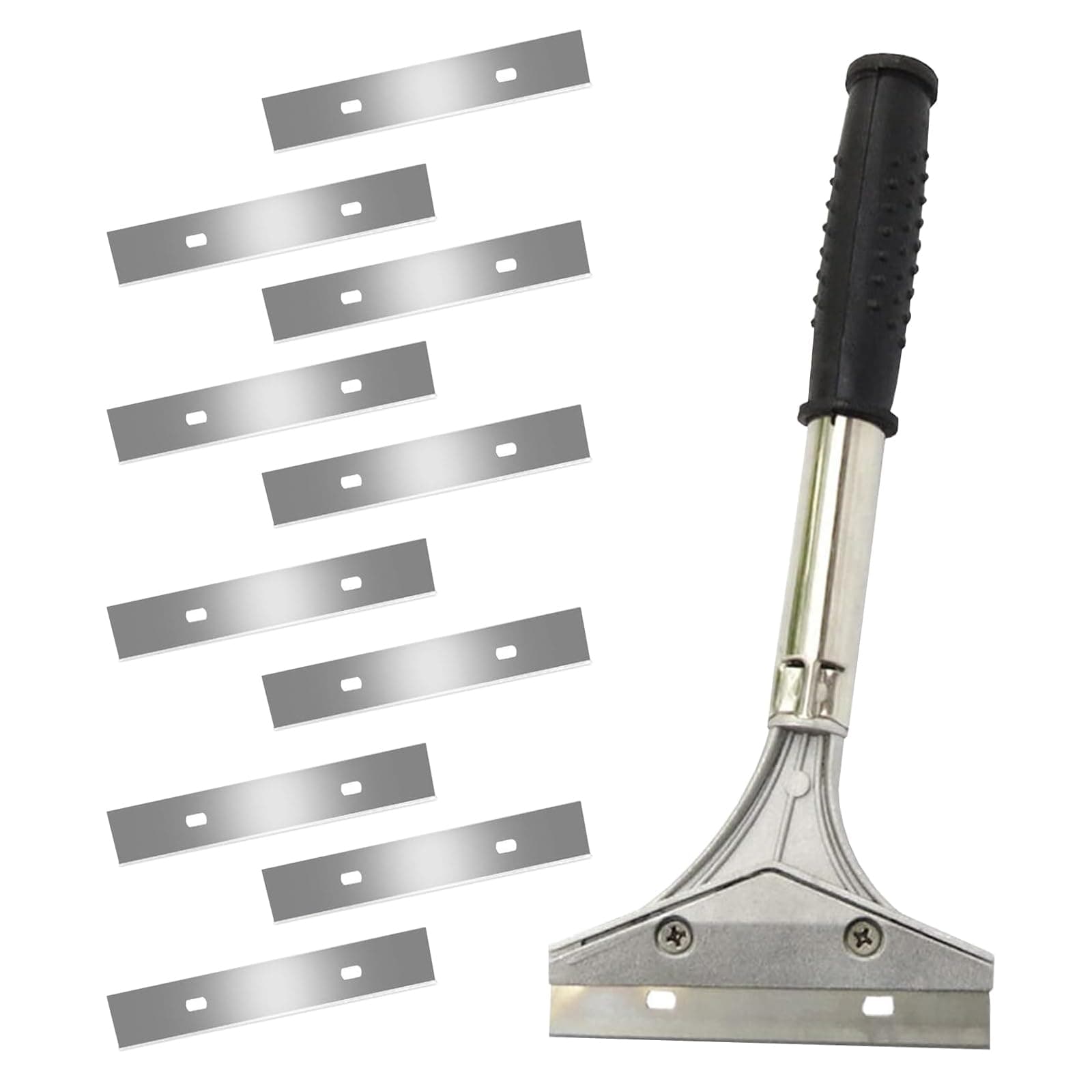 DEJIN Wallpaper Scraper Blades, Wall Paper Scraper Tool Heavy Duty, Blade Scraper Tool- Durable Effortless Removal of Wallpaper Floor Tiles and Stubborn Materials Comes with 10 Blades