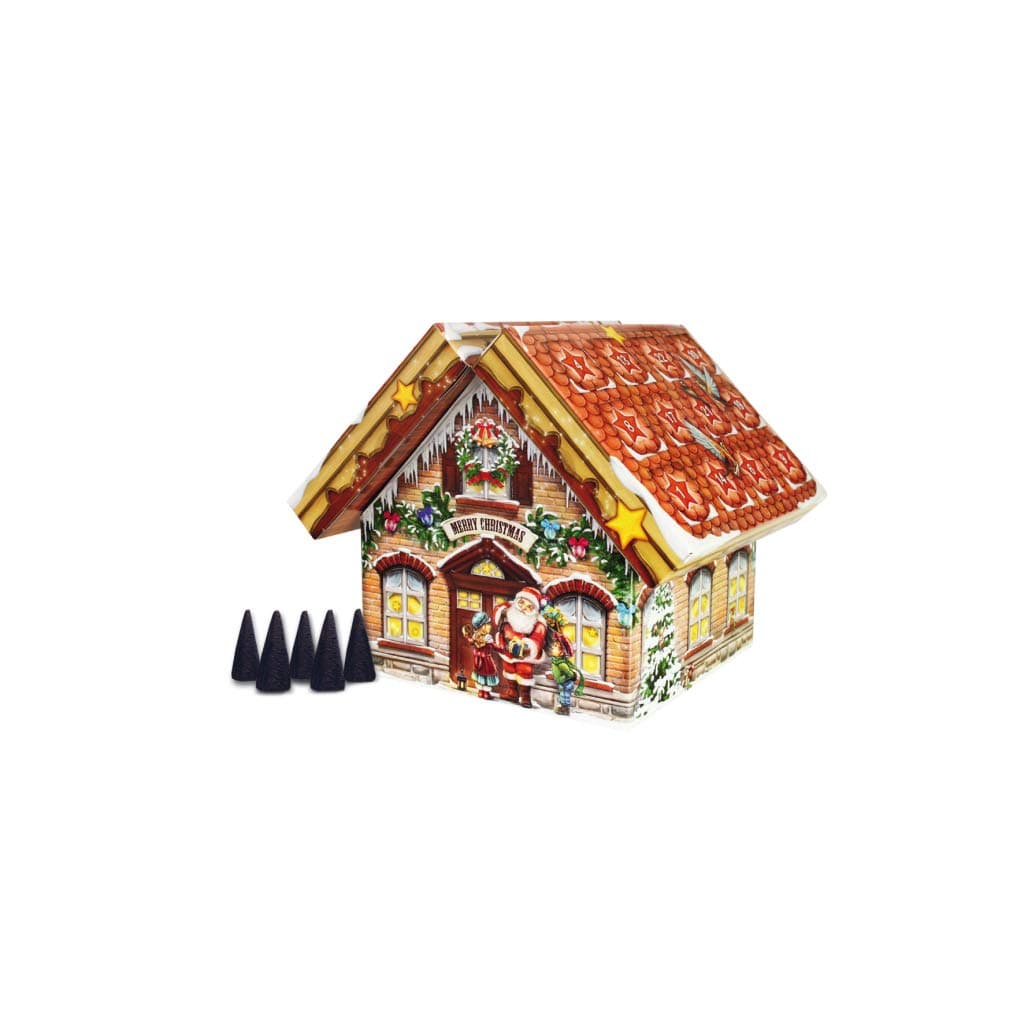 'Incense Cones Advent Calendar with 24 Assorted Incense Cones In A "Smoke House Size: 18x18x22 cm