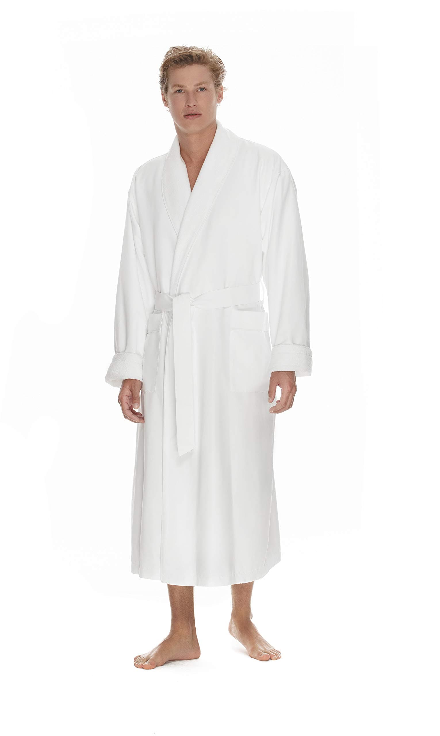 Boca Microfiber Robe for Men, Luxury Hotel, Spa & Resort Bath Robe. Plush Mens Bathrobe with Pockets
