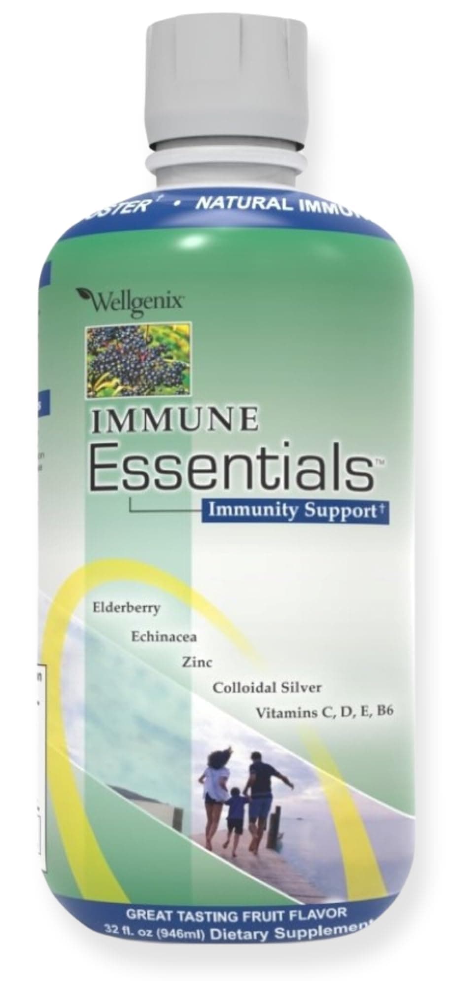 Wellgenix Immune Essentials – 12 in 1 Natural Immune System Support Supplement - Liquid Nutritional Multivitamin - Boosts Immune System and Overall Health For Kids & Adults - Fruit Punch Flavor 32 oz