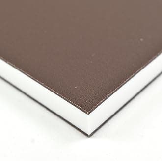 BuyPlastic King ColorCore Plastic Sheet 1/4" x 24" x 36" Brown-White-Brown Color Core, HDPE Board, High Density Polyethylene Panel