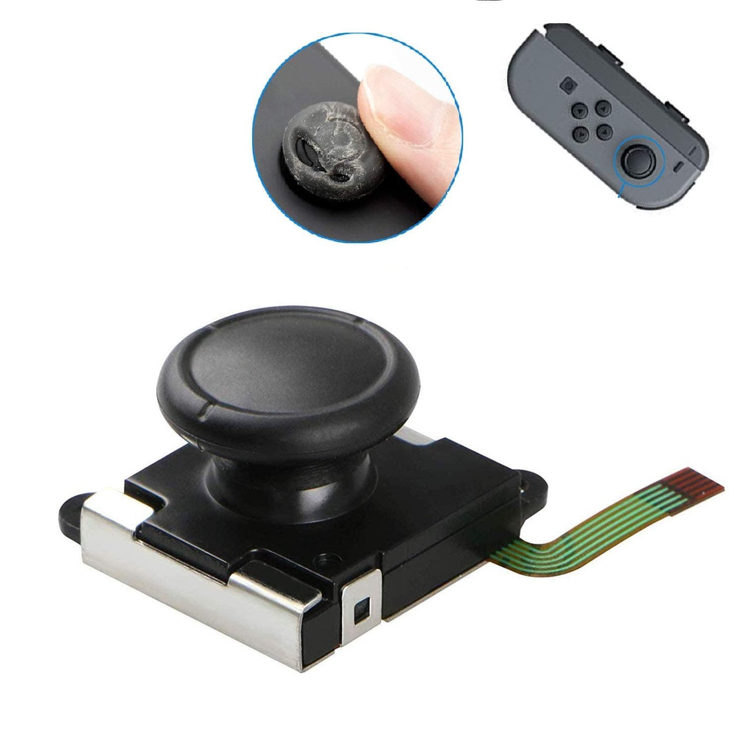 Eillet 3D Analog Joystick Joycon Analog Stick for Nintendo Switch Joystick Replacement Joy Con Controller Thumb Stick Replace (1-Pack)