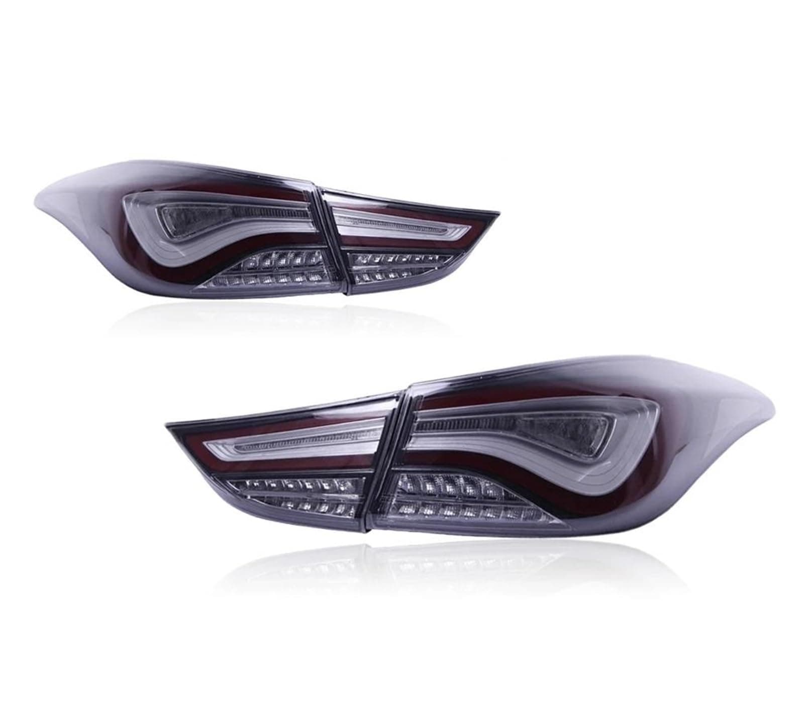 Tail Light LED Tail Lights For Hyundai For Elantra 2012-2014 DRL Fog Reverse Brake Signal Plug And Play Car Rear Tail Light Assembly Tail Rear Light(WHITE)