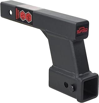 Trailer Receiver Hitch Extender Adapter 6" Drop/Riser, 8.5" and 10.5" Extension Length, 2" Shank, 7500lbs Towing Capacity, Matte Black…