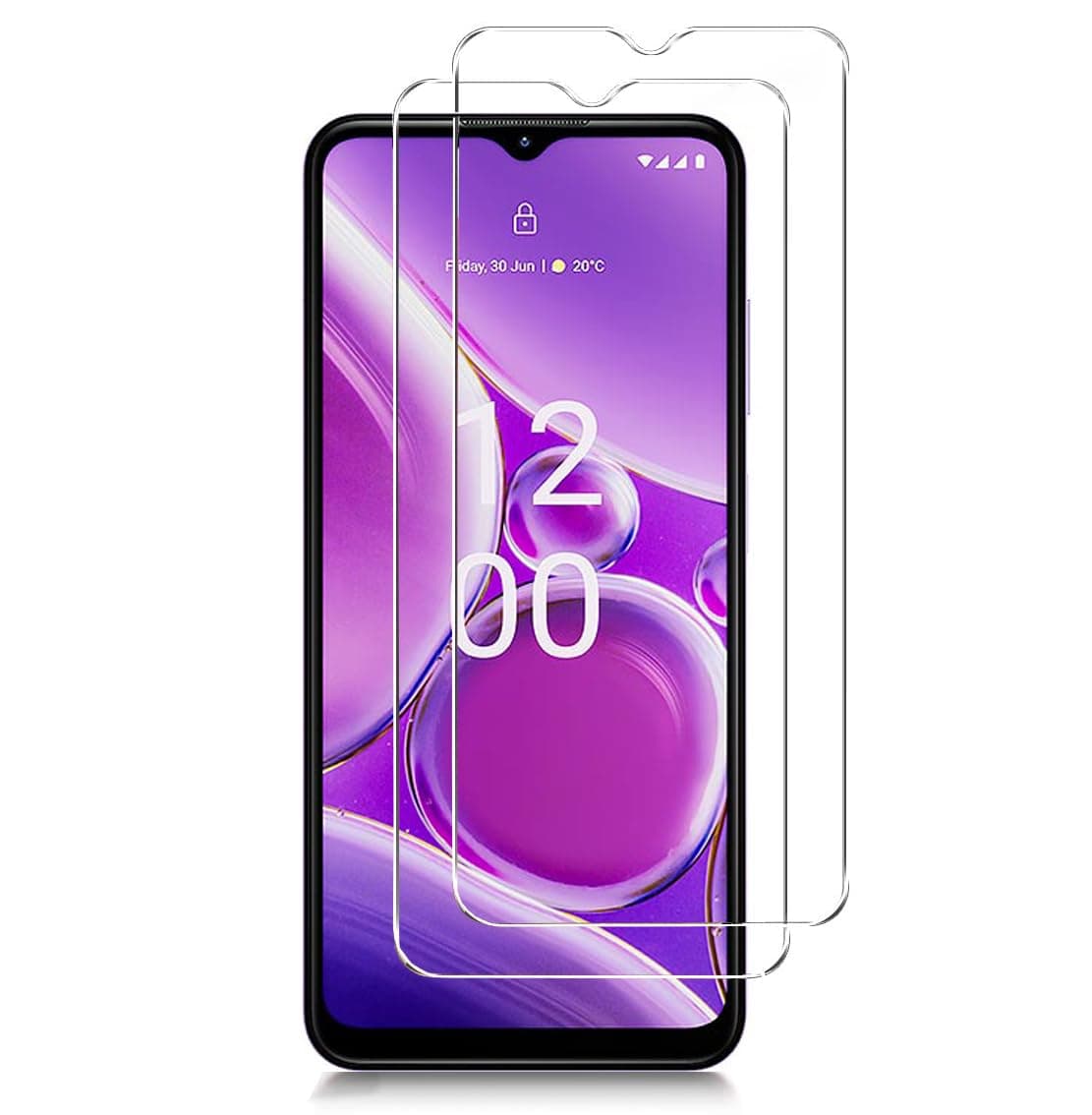 {2 PACK) Nokia G42 5G Premium Quality Genuine Tempered Glass Explosion & Shatter Proof Screen Protector Guard Cover for Nokia G42