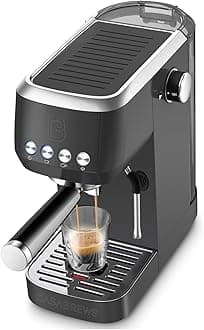 CASABREWS 3700 Essential Espresso Machine 20 Bar, Professional Espresso Coffee Machine with Steam Milk Frother, Coffee Maker Cappuccino Latte Machine with 43.9oz Removable Water Tank, Black
