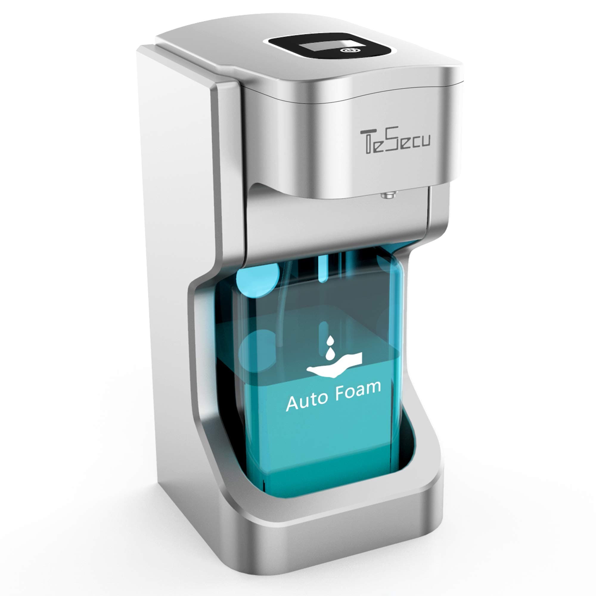 Touchless Automatic Dispenser Adjustable Waterproof Countertop Soap Dispenser Dispensing Foam Hands-Free Restaurant Bath Kitchen, 500ml Large Capacity