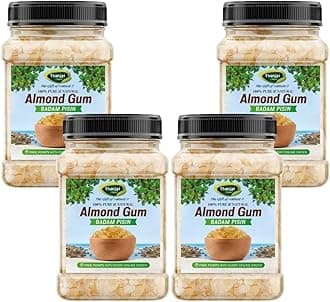 Thanjai Natural GOND KATIRA 2 Kg (500G X 4 Jar) Chahar GOND / Tragacanth Gum / Almond Gum / BADAM Pisin / COCHLOSPERMUM Gossypium