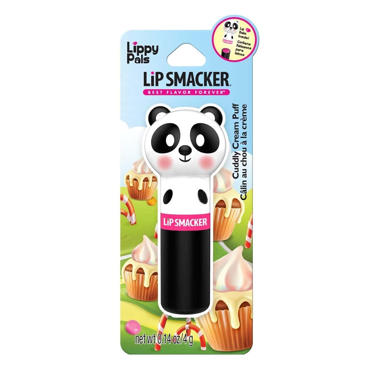 Lip SmackerLippy Pals, Flavored Moisturizing & Smoothing Soft Shine Lip Balm, Hydrating & Protecting Fun Tasty Flavors,Cruelty-Free & Vegan - Cuddly Cream Puff