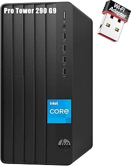 Desktop Computer Tower PC, Intel Quad-Core I3-13100 (3.4GHz) Processor, 16GB DDR4 RAM, 512GB PCIe SSD, WiFi Adapter, VGA, HDMI, RJ-45, Keyboard and Mouse, Windows 11 Home