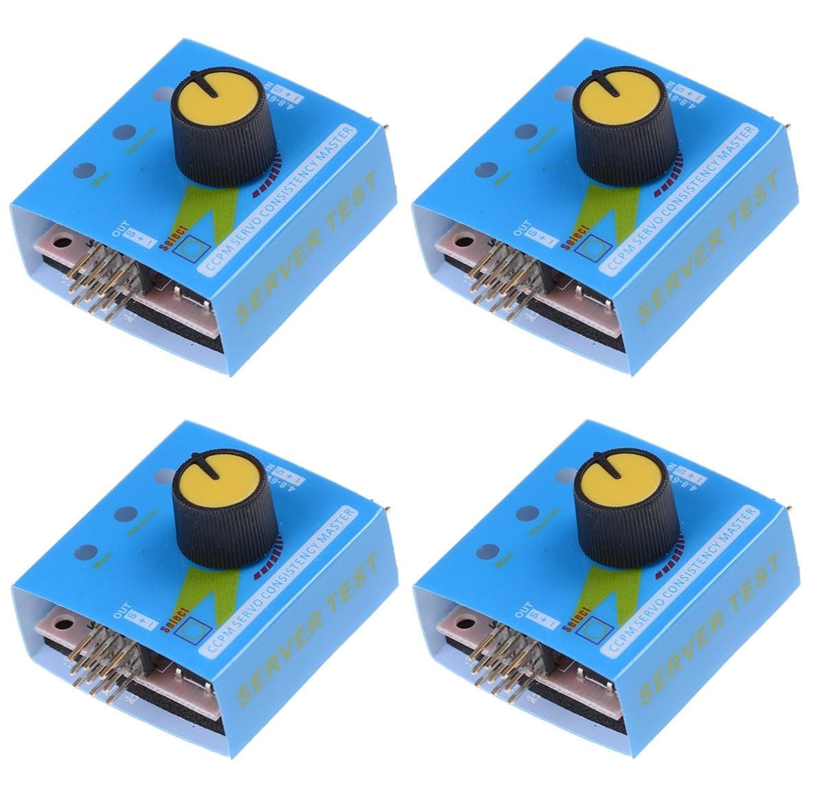 WWMDiB 4Pcs RC servo Tester with 3 Modes to Check servo or ESC, able to Easily detect and configure Server Virtual Space, Jitter and Median, servo Controller