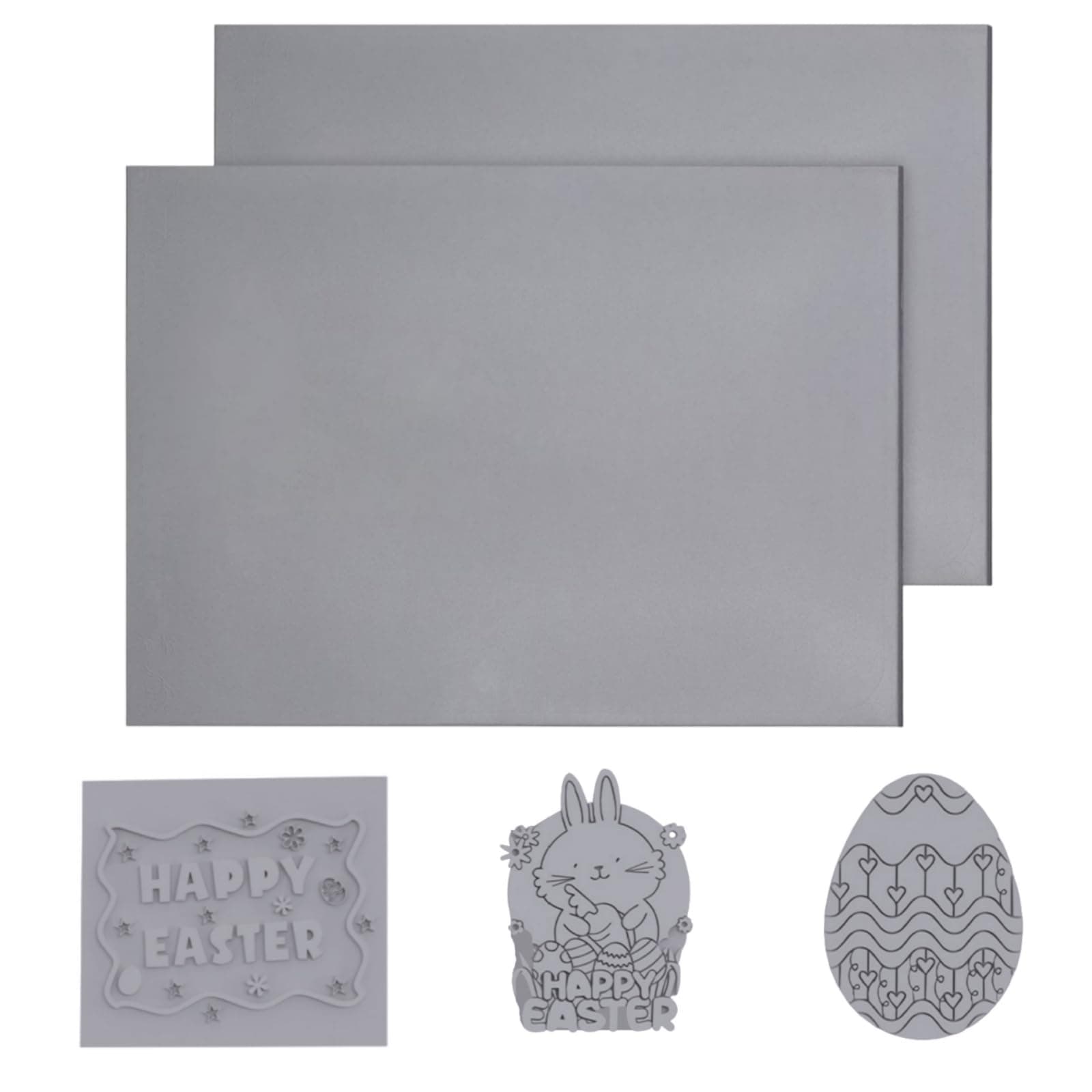 Rubber Stamp Sheet for Laser Engraving, Grey Ink Pad A4 2.3mm, 2 Sheets Soft Material Mat for Stamps Engrave Making, Handmade Crafts Carving Blocks