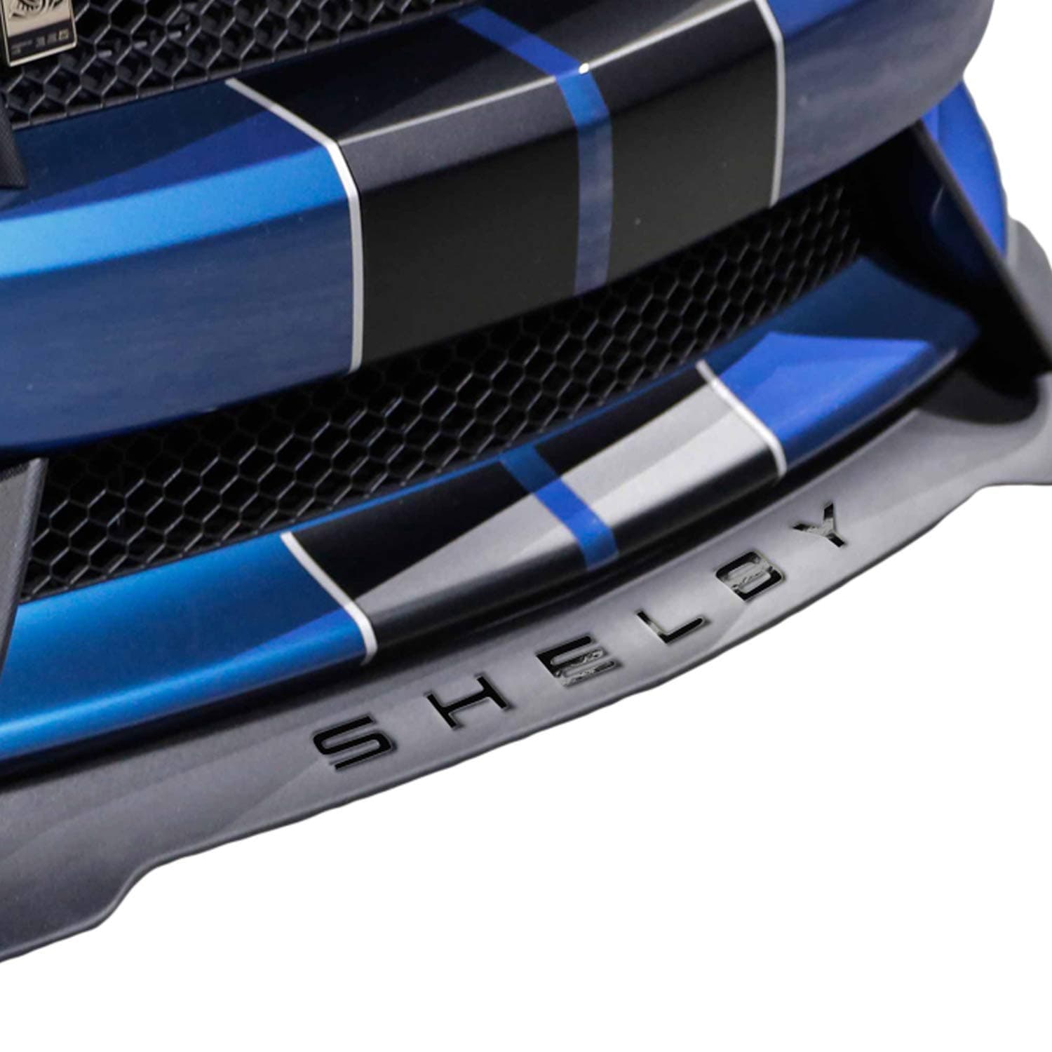 Bogar Tech Designs - Front Lip Splitter Vinyl Decal Letters Compatible with Mustang Shelby GT350 2015-2019, Gloss Black