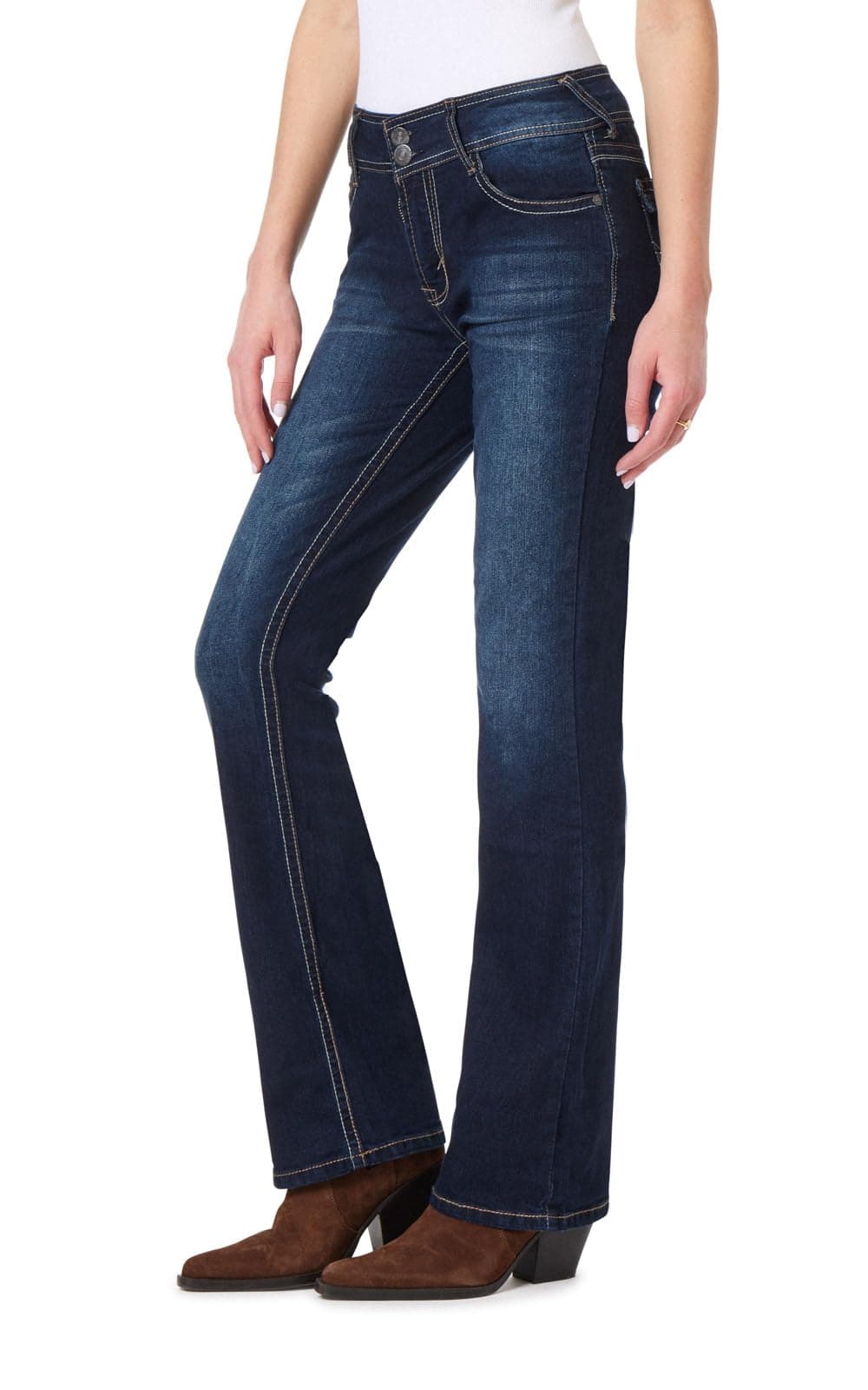 Women's Plus Size Instastretch Luscious Curvy Bootcut Jeans, Betsy, 1
