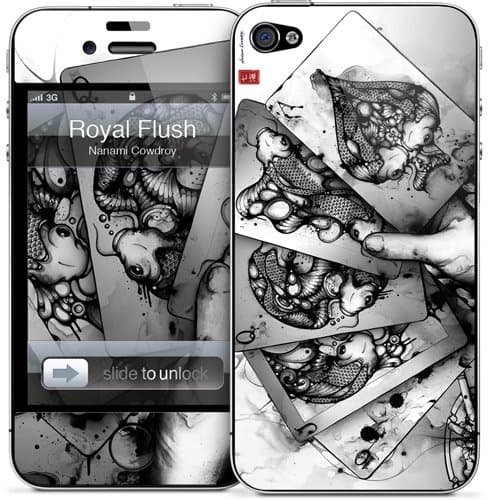GelaSkins Protective Skin for the iPhone 4 "Royal Flush" with Access to Matching Digital Wallpaper Downloads