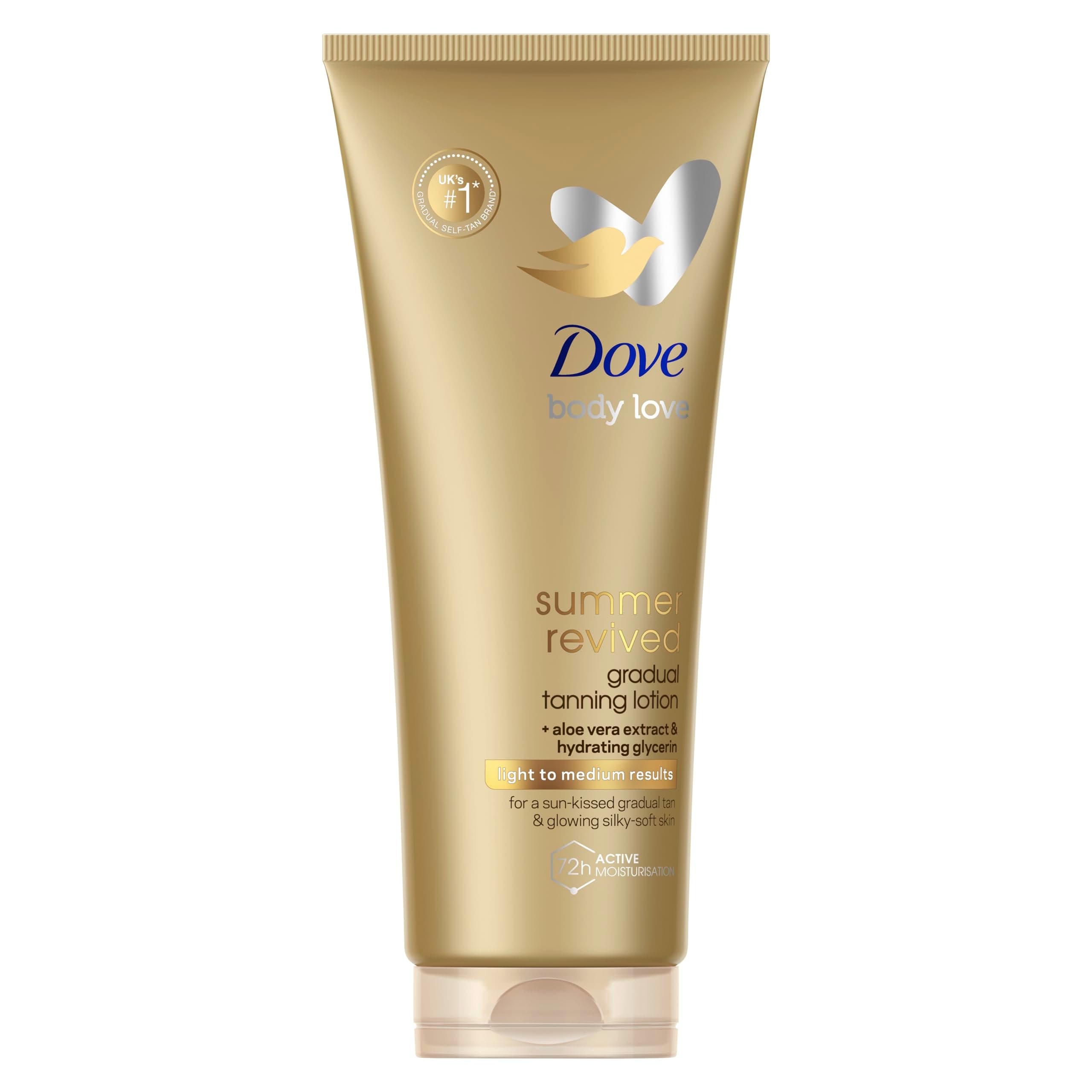 Dove Light to Medium Self Tan Lotion 1 Gradual Tan Lotion For Sun-Kissed Skin Tanning Lotion For All Skin Types 200 ml