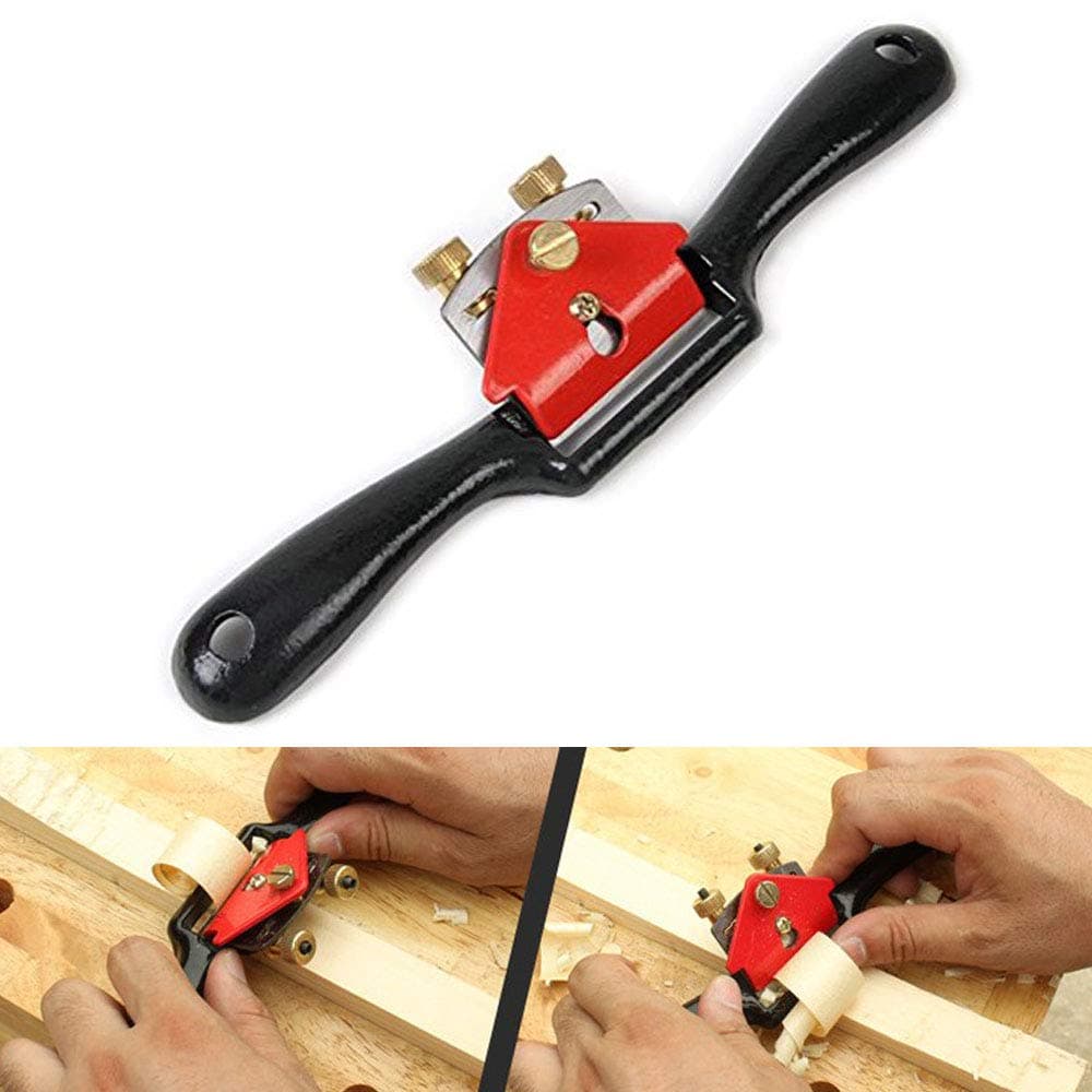 Wotendy 9" Adjustable Spokeshave with Flat Base and Metal Blade Wood Working Wood Craft Hand Tool