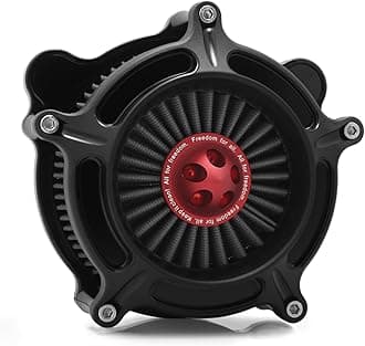 For harley davidson Sportster Air Cleaner filter street road glide M8 softail dyna 103 107 air intake Road King touring (OPS Black - Gray -Red spike, Model C : Softail 16-17,Touring 08-16)