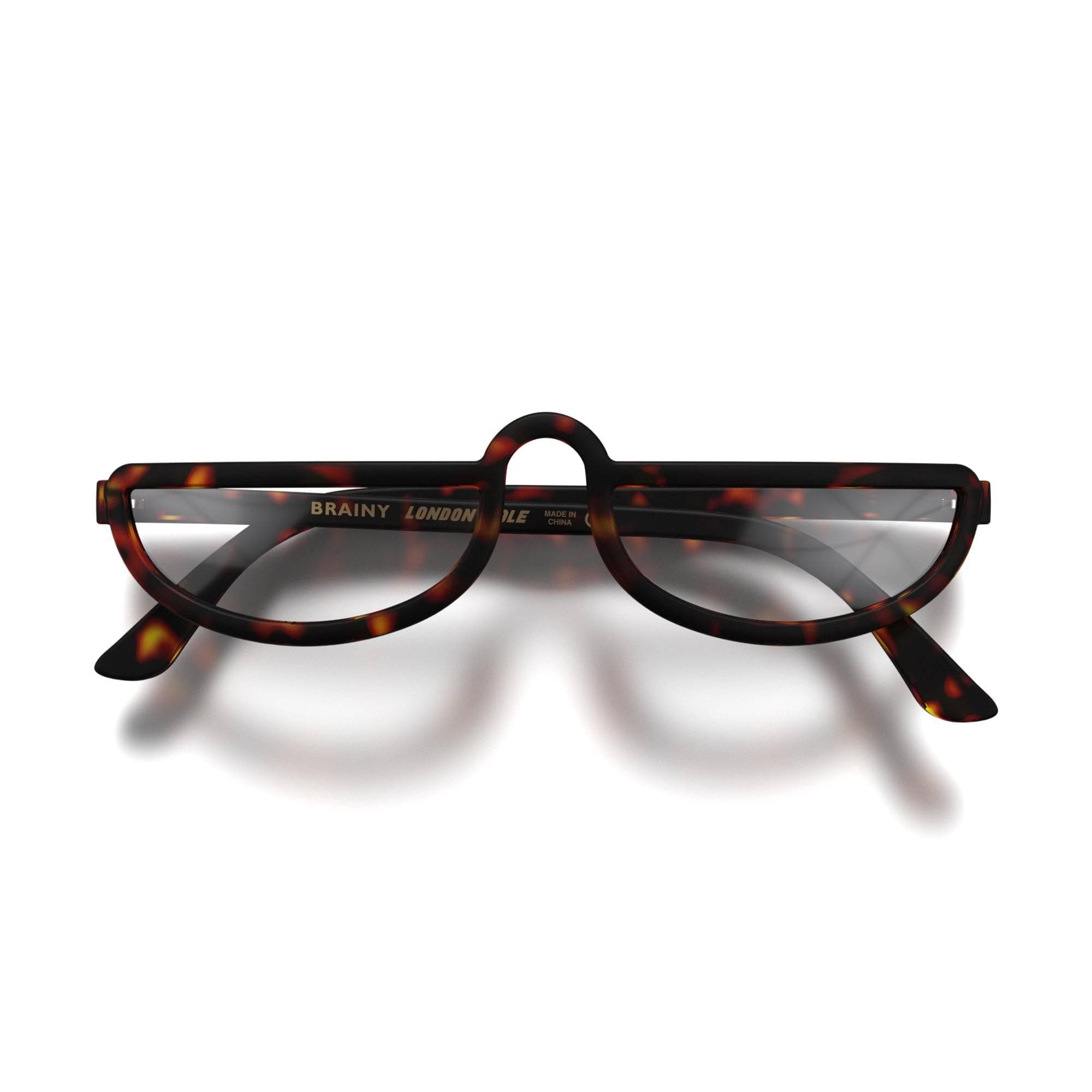 LONDON MOLE® Brainy reading glasses | Cool half moon shaped readers | Unisex | Spring hinges