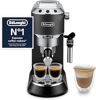 De'Longhi Dedica Style, Traditional Barista Pump Espresso Machine, Coffee and Cappuccino Maker, EC685BK, Black