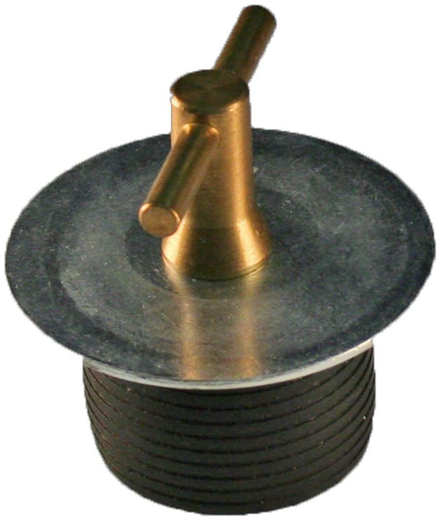 52099 Turn-Tite Expandable Neoprene Rubber Plug with Brass Handle and Zinc Plated Steel Hardware, 7/8" x 11/16"