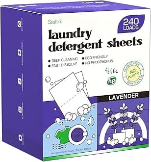 Soulink Laundry Detergent Sheets Lavender Scent 240 Loads
