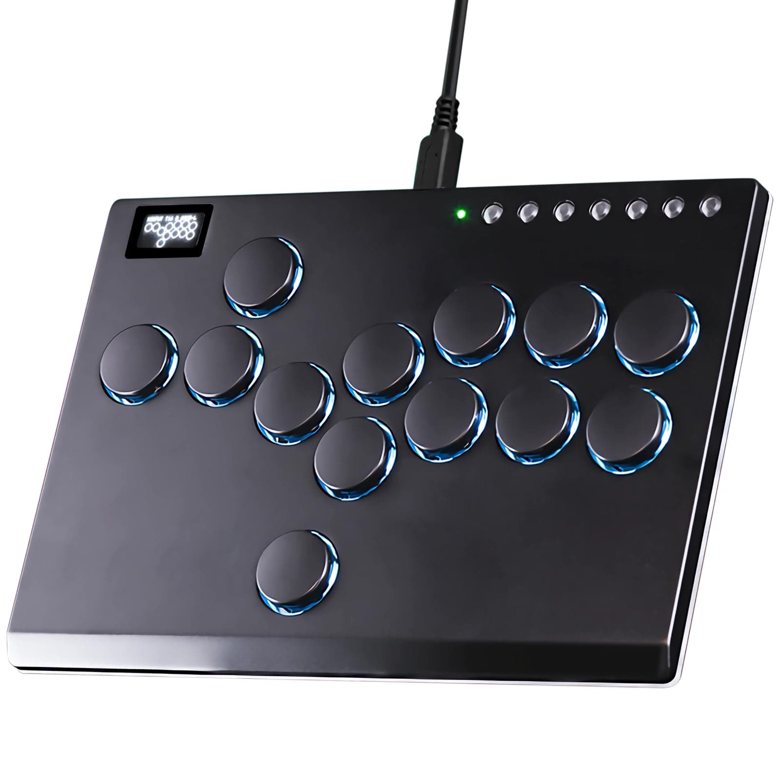 - Sehawei Haute42 All Metal Arcade Stick 13Keys All-Button Controller with Custom RGB & Turbo Functions,Arcade Fighting Stick for PC/Ps3/Ps4/Switch/Steam-Supports SOCD