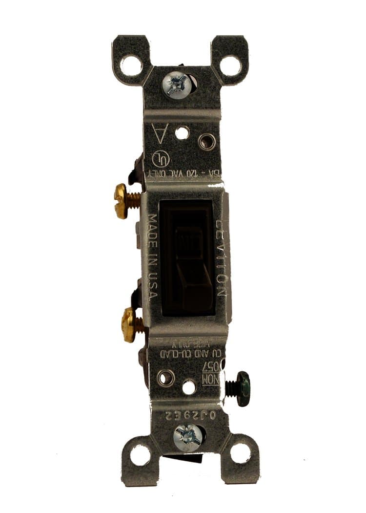 Leviton Brown Residential Grade AC Quiet Switch Toggle 202-1451-2