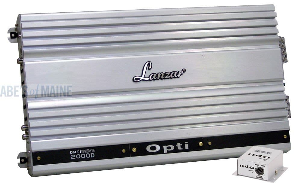 Lanzar OPTI2000D Optidrive 2000 Watt Half Ohm Stable Mono Block Digital Competition Class Amplifier, Silver