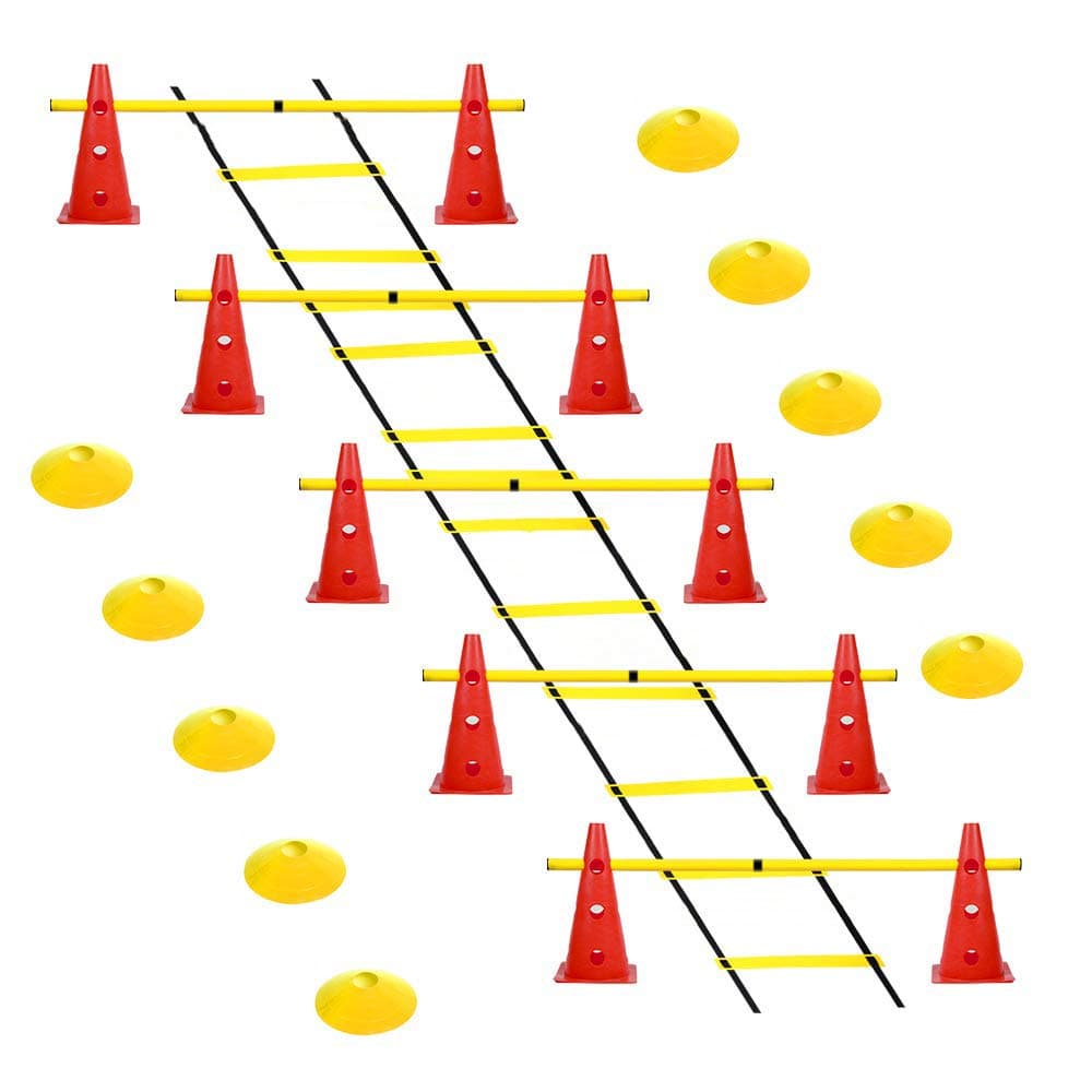 Hurdle Ladder Triangle Marker Cone Pad Disk Hurdle Multifunctional Set